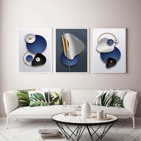 Downloadable Modern Abstract Art Triptych Set - OP25417385