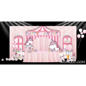 File backdrop sinh nhật bé gái siêu cute - BD001